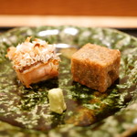 虎白 - 「焼物」・・・甘鯛松笠焼、牛蒡すり下ろし焼き　2016年7月