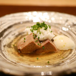 虎白 - 「先付」・・・牛タン、ズイキ 2016年7月