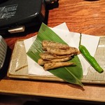 もつ鍋 亀八 - めひかりの唐揚げ