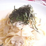 神戸の洋食屋さん - 明太子とチーズのクリームパスタのアップ