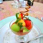 ドゥ・ラパン - アミューズ:小エビのガスパチョ   寿付で