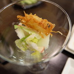 2016.10)ゴルゴンゾーラチーズ揚げと白菜とリンゴ