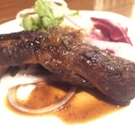 ぼちぼちいこか - 骨付ラムステーキ 670yen('16.08)