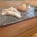 小判寿司 - 鮃とボタン海老