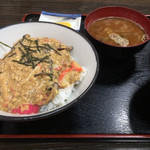 Mendokoro Futatsutama - 木の葉丼と味噌汁