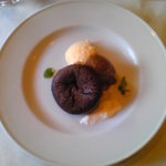 ダルクオーレ - チョコレートフォンダンとキャラメル・バニラのアイスクリーム