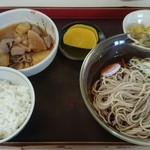 砂場道 - そば定食五百円です。
