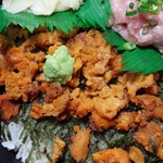 Sasago - 焼きウニ丼＋ネギトロ