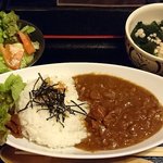 居酒屋ひので - 居酒屋 千樹 ＠中板橋 ランチ 牛筋カレー 税込650円 ご飯少な目で小そばを選んで