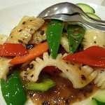 神戸元町別舘牡丹園 - イカの豆鼓（とうち）炒め