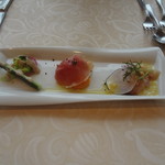 KIHACHI ITALIAN - ヴァリアンテランチ：前菜３種盛り合わせ