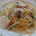 KIHACHI ITALIAN - メダイ しらす 水菜 ペペロンチーノスパゲッティ