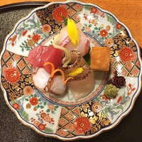 たん熊北店 リーガロイヤルホテル京都店 - 寿司会席 造り (五種盛合せ)
                