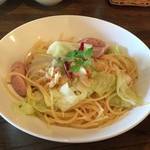 Osteria Okabe - ハーブソーセージとキャベツのペペロンチーノ　８８０円