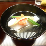 天神橋 青木 - お椀（ごま豆腐、アマダイ）