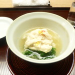 天神橋 青木 - 煮物（湯葉、蕪、わかめ）