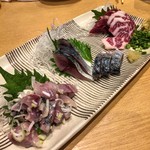 おふくろ - あじ しめさば 馬刺し