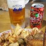 からあげ一番！ とり福 - 今日は宅飲み 写真 撮ってたら モデルが来ました(笑)