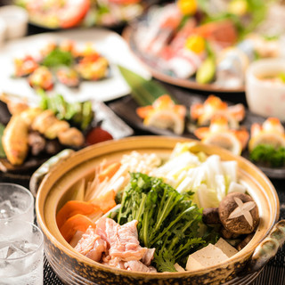 3時間飲み放題付 2種の選べるお鍋 や 刺身盛り などを堪能 オススメプラン 紅葉コース 全8品 くつろぎの和食個室居酒屋 響き 恵比寿本店 Hibiki 恵比寿 居酒屋 食べログ
