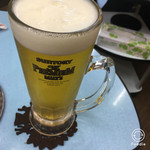 Richi Majan Hiroba - 生ビール５００円　おつまみ付