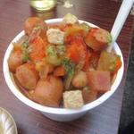 Saramanje Do Kajino - 冬野菜とひよこ豆のスープ三河鶏のブータンブラン入り