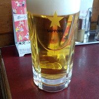 肉の田じま - 生ビール（３４５円　水、木半額サービス）