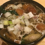 饗 くろ喜 - なめこ塩つけそば つけ汁（饗 くろ㐂）