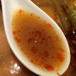 MEN-EIJI - 【2016年09月】魚介豚骨 醤油、ジュレを溶かした後のスープアップ。