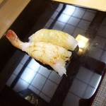 Sushi Hourai - ボタン海老、ヒラメ