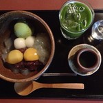 ぎをん 小森 - 白玉クリームあんみつ（抹茶蜜）（2012年10月）