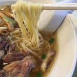 らーめんいちばん星 - 本荘鶏塩そば　麺アップ