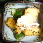 山中温泉　花紫 - 柿・くるみ・黒ごまソース、秋をふんだんに感じます