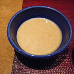 山中温泉　花紫 - 温野菜は、胡麻ソースか塩でいただきます