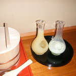 山中温泉　花紫 - 抹茶ミルクと100％林檎ジュース