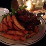 Bar & Dining NOS ORG - スペアリブ＆ポテトフライ　Maker's Markソース　14.5月
