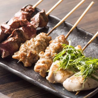 [Special Yakitori] Daisen chicken from Tottori prefecture served with Bincho charcoal!