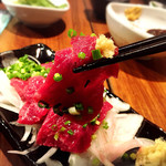 もつ鍋 田しゅう - 馬刺しが美味しかった〜❤️宮崎でも美味しい馬刺しをいただけるのは嬉しいです。