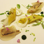 レストラン アレナ - 2皿目。
            Imperatif(アンペラティフ)
            焼き茄子・カマス・カボス
            