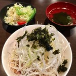 韓国居酒屋 おおもんえん - ネギ塩豚丼ランチ(750円)(2016.11.現在)