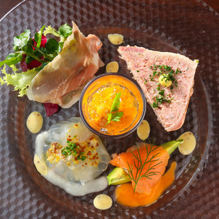 Assortment of various hors d'oeuvres