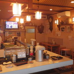 かねとも寿し - 閉店間際の店内