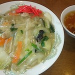 はっかい - 中華飯、スープ付き（税込620円）（2016.11）