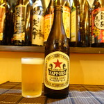 料理屋なすび - 中瓶は赤星