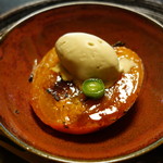 美山荘 - 柿と柿の葉のアイス