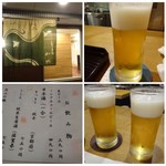 むろまち 加地 - ◆まずは「生ビール（390円）」、安いですね。