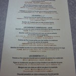 ガストロノミー ジョエル・ロブション - 2010年10月　メニューは、1枚の紙になっていました