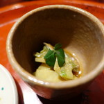 草喰 なかひがし - はやと瓜、焼き椎茸、かたばみの味噌和え