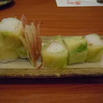 とんがらし - おいしい白才と削りかつおの棒寿司