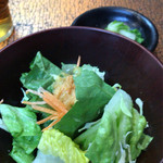 ステーキの志摩 - サラダとお新香