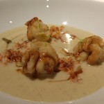 レフェルヴェソンス - 寒さとともに〜せいこ蟹とさつまいものスープ、鱈の白子と猪のキャラメル、塩漬けレモン